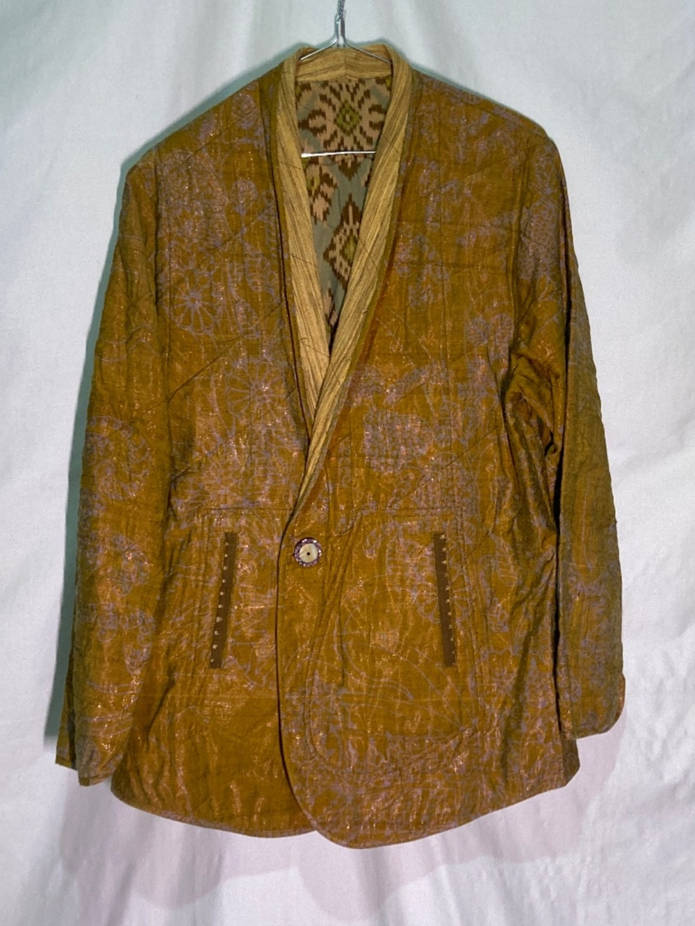 Vintage Women's Pant Suit - Jacket and Pant Set | gold/brown | M/L